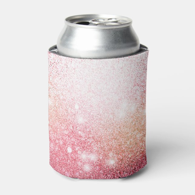 Eleganter rosa Glitzer funkeln Dosenkühler (Kanne Vorderseite)