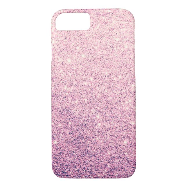 Eleganter rosa Glitzer LuxusiPhone 7 Fall Case-Mate iPhone Hülle (Rückseite)