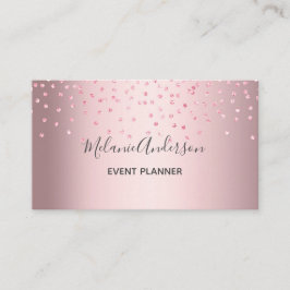 Eleganter rosa Glitzer Visitenkarte