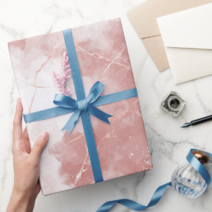 Eleganter Rosa-Gold-Blush-Schimmer-Abstrakt-Muster Geschenkpapier