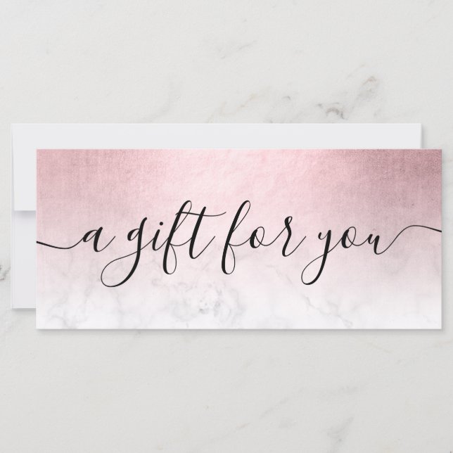 Eleganter rosa-goldfarbener Marmor-Makeup-Künstler (Vorderseite)