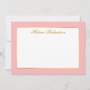 Eleganter rosa Goldrahmen - Größe auswählen - Mitteilungskarte