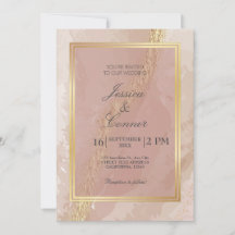Eleganter rosa Hochzeitgold Marmor