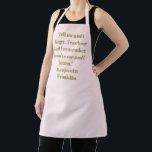 Eleganter, rosa individuelle Name-Zitat Schürze<br><div class="desc">Elegante minimalistische moderne Imitate Gold und rot rosa individuelle Name Text Satz Zitat Schürze. Geeignet für Köche, Koch, Keramik, Keramiken, Handwerk, Arbeit, Küche, Backen, Grillen, Grill, sowie Geschäfte und Geschäfte etc.</div>