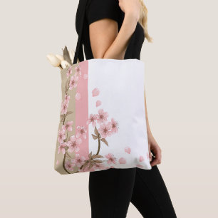 Eleganter rosa Kirschblütenzweig Tasche