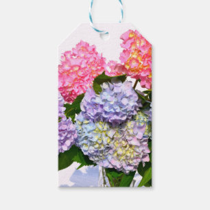 Eleganter, rosa, lila-blauer Hydrangea-Bouquet Geschenkanhänger
