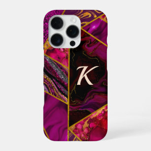 Eleganter, rosa lila Glitzer mädchenhaft iPhone 16 Pro Hülle