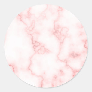 Eleganter rosa Marmorlook Runder Aufkleber