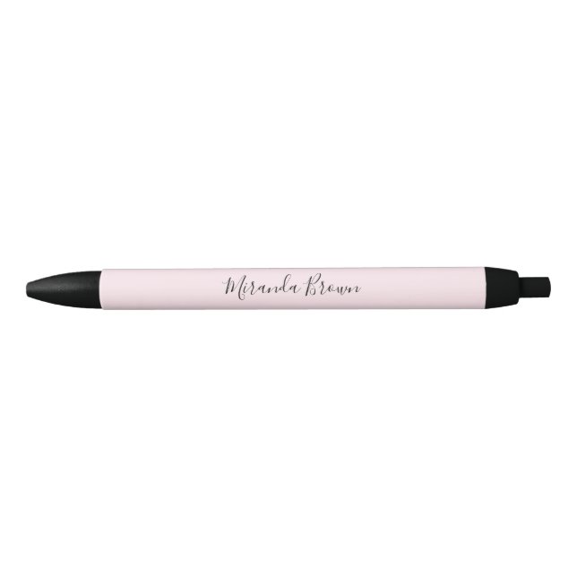 Eleganter, rosa Minimalistischer Chic Kugelschreiber (Vorderseite)