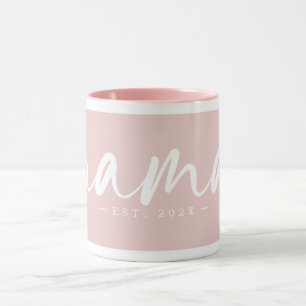 Eleganter rosa Osten, Jahr MAMA Weiß Tasse