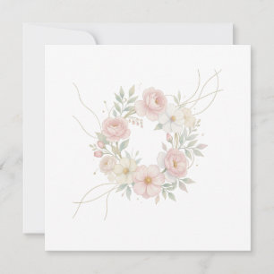 Eleganter rosa Pastell-Blumenkranz Botanisches Des Save The Date
