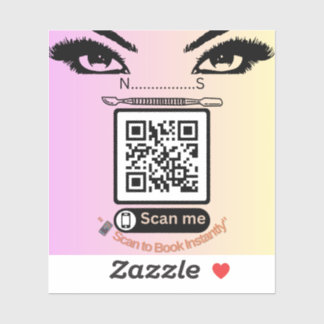Eleganter rosa QR-Code-Aufkleber – Jetzt buchen Be Aufkleber
