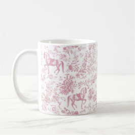 Eleganter Rosa Reittier Name Kaffeetasse