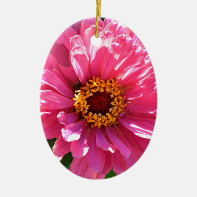 Eleganter Rosa Retro Rosa-Département Keramikornament (Vorne)