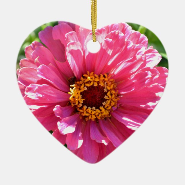 Eleganter Rosa Retro Rosa-Département Keramikornament (Vorne)