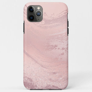 Eleganter Rosa-Rosa-Glitzer-Marmor Case-Mate iPhone Hülle