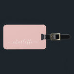 Eleganter, rosa Skriptname Personalisiert Gepäckanhänger<br><div class="desc">Eleganter,  rosa Skriptname Personalisierter Gepäckanhänger</div>