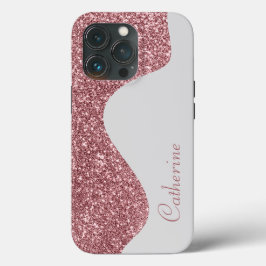 Eleganter rosa Tropfen Glitzer Benutzerdefinierter Case-Mate iPhone Hülle