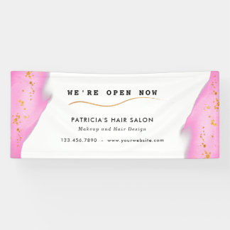 Eleganter Rosa- und Gold-Glitzer Banner