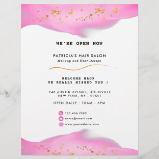 Eleganter Rosa- und Gold-Glitzer Flyer