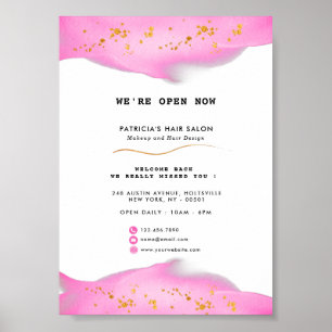 Eleganter Rosa- und Gold-Glitzer Poster
