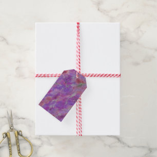 Eleganter rosa und Lila Marmor Geschenkanhänger
