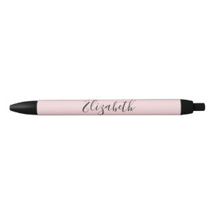 Eleganter, rosa und schwarzer Text Kugelschreiber