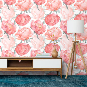 Eleganter, rosa Wasserfarbenpeel und -haken Tapete
