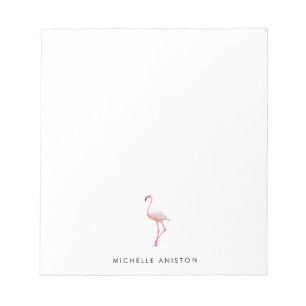 Eleganter rosa, weiße Flamingo Custom Notizblock