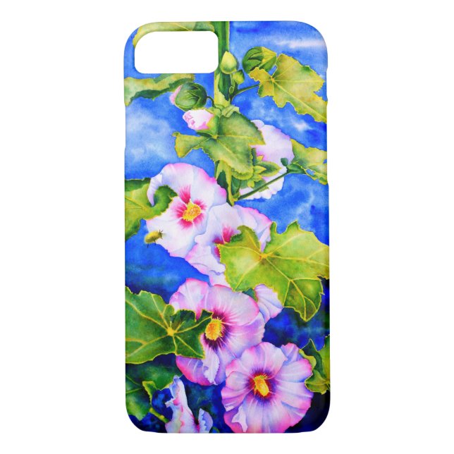 Eleganter, rosa, weißer Blumengarten Case-Mate iPhone Hülle (Rückseite)