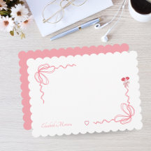 Eleganter rosafarbener Bow Personalisiert
