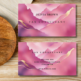 Eleganter rosafarbener Marmor Beruflich Visitenkarte