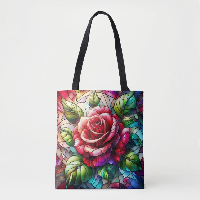 Eleganter Rose gefestigter Glaseffekt Tasche (Vorderseite)