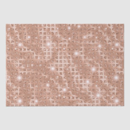 Eleganter Rose Gold Mosaik Metallic Glitzer Seidenpapier