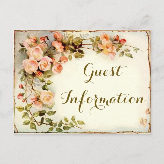 Eleganter Rose Postkarte (Vorderseite)