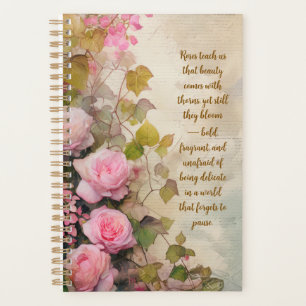 Eleganter Rosen-Blumenplaner – Romantische Botanik Planer