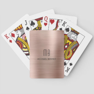 Eleganter Rosen-Gold gebürsteter metallischer Mono Spielkarten
