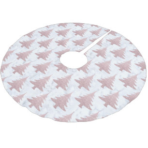 Eleganter Rosen-GoldGlitzer u. Polyester Weihnachtsbaumdecke