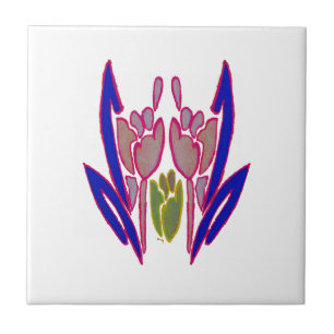 Eleganter Rosen-Wasserfarben-Kunstdruck Fliese