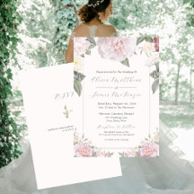 Eleganter Rosengarten Einladung zur Hochzeit