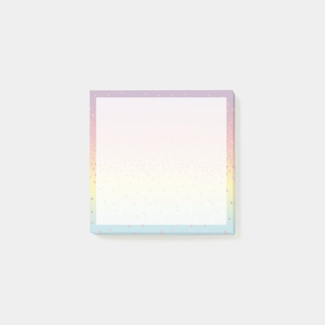 Eleganter RosengoldGlitter Confetti punktiert Post-it Klebezettel (Vorderseite)