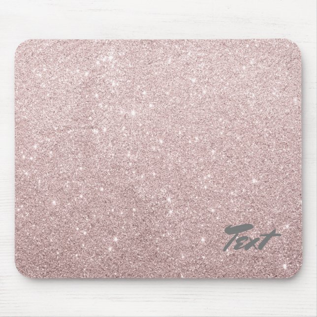 eleganter RosengoldGlitter Mousepad (Vorne)