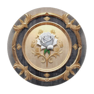 🌸 Eleganter Rosenrahmen Luxus-Küchenstil 🌸 Schneidebrett