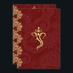 Eleganter Rot u. GoldVinayaka Hochzeits-Entwurf Einladung<br><div class="desc">Eine stilvolle, elegante, schicke und moderne Wiedergabe eines traditionellen Hindu Vinayaka (Ganesh/Ganesha) Entwurfs für die Herstellung Ihrer speziellen Feier sogar denkwürdig. Dieser schöne Rot- und Goldentwurf ist- ein wesentlicher Bestandteil einer gesamten Sammlung hochwertiger Produkte und Zusätze, die Ihr Thema abschließen. Seien Sie sicher, mit mir direkt für spezielle Anträge in...</div>