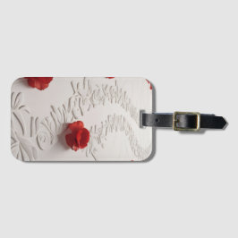 Eleganter roter Blütenpfad Florale Kunst Gepäckanhänger