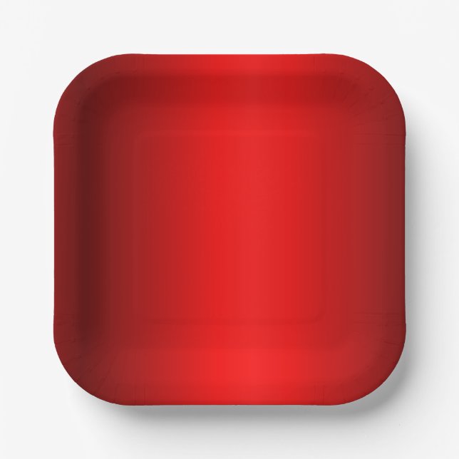 Eleganter roter Farbton bis Schwarz Pappteller (Vorderseite)