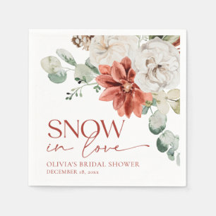 Eleganter roter Schnee in Liebe Winter-Bridal-Show Serviette