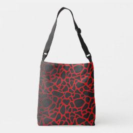 ELEGANTER ROTER SCHWARZLEOPARD CHEETAH TIERDRUCK TRAGETASCHEN MIT LANGEN TRÄGERN