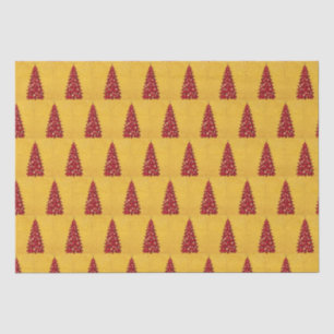 Eleganter Roter Weihnachtsbaum Gold fröhliche Xmas Seidenpapier