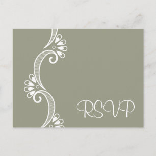 Eleganter RSVP für Hochzeiten in Asien Einladungspostkarte